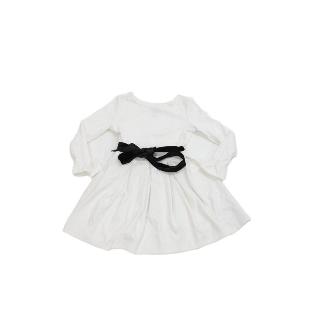 Polo Ralph Lauren Childrens Girls A Line Pleated Belted Dress White Size 4